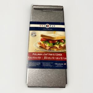 USA PAN Pullman Loaf Pan & Cover  9x4x4 Non-Stick New Baking Bread
